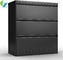 KD Metal 3 Layer Lateral Filing Cabinet Office Storage Cupboard
