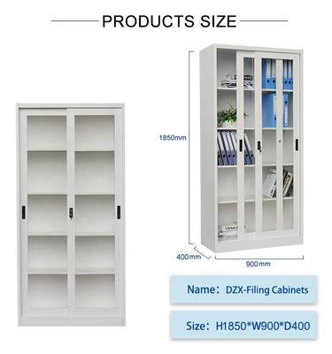 900MM Width Metal Office Cupboard With KD Structure Office Furniture