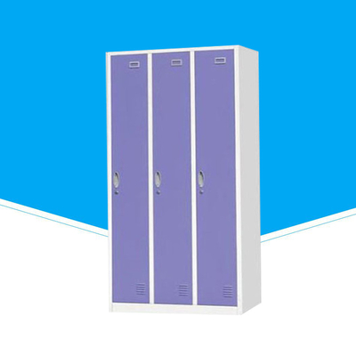 3 Door Thick 0.5mm Locker Office Cabinets For School Students