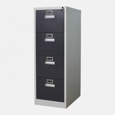 Spcc 4 Drawer Vertical Steel Filing Cabinets Electrostatic Powder Coating