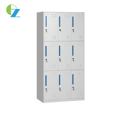 Cold Rolling Steel Office Lockers Horizontal White Closet Wardrobe