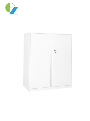 Goose Neck Handle Office Metal Cupboard 2 Swing Doors Steel Cabinet